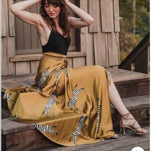 NWT Zebra Wrap Skirt